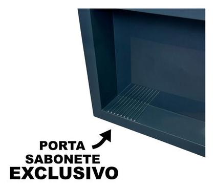 Imagem de Nicho Para Banheiro Porta Shampoo Prateleira De Embutir 30x40