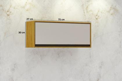 Imagem de Nicho Para Cozinha 1 Porta Basculante - Eduarda-Cinamomo/Off White - CHF Móveis