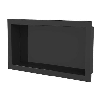 Imagem de Nicho para Embutir na Parede 30 x 60cm Preto Vulcano Matte Metasul