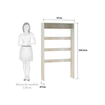 Imagem de Nicho Para Embutir Painel 95cm Prime Luciane Legno Crema