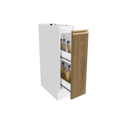 Nicho Porta Condimentos Celeste Kappesberg 100% MDF Branco/Nogueira ...