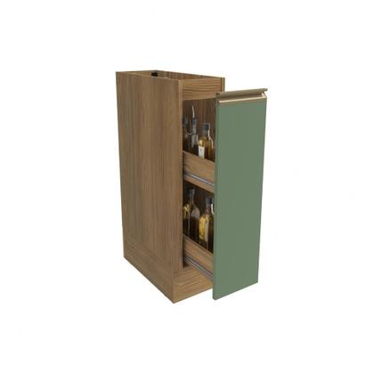Nicho Porta Condimentos Celeste Kappesberg 100% MDF Nogueira/Verde 20cm ...