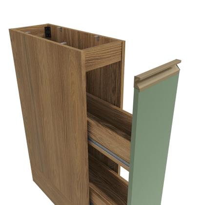 Nicho Porta Condimentos Celeste Kappesberg 100% MDF Nogueira/Verde 20cm ...