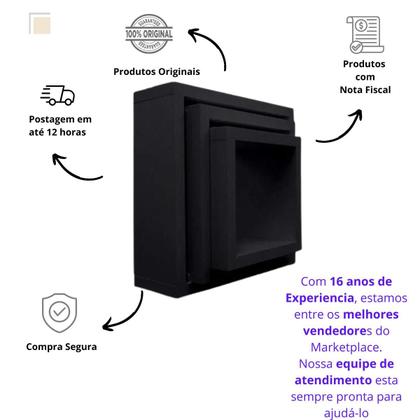 Imagem de Nicho Quadrado Branco De Mdf Para Quarto