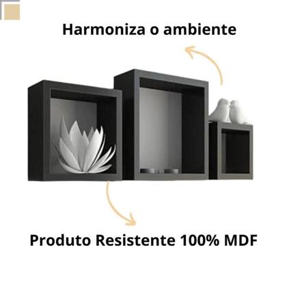 Imagem de Nicho Quadrado Branco De Mdf Para Quarto