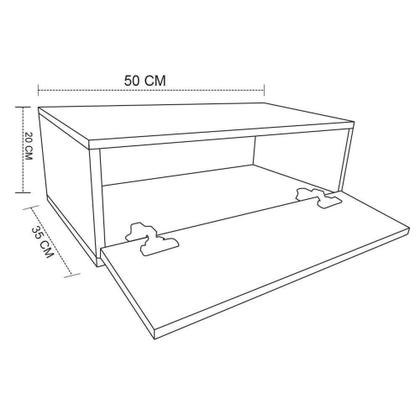 Imagem de Nicho Retangular C/ Porta Trovarelli Branco - Trovarelli Móveis