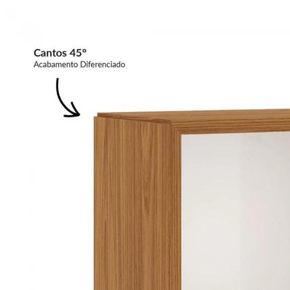 Imagem de Nicho Retangular de Parede MDF 33cm Freijó/Off White