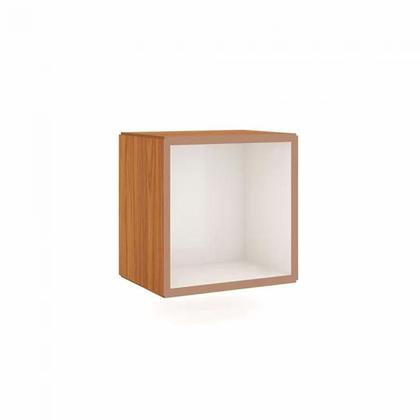 Imagem de Nicho Retangular de Parede MDF 33cm Freijó/Off White