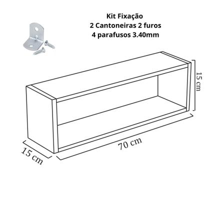 Imagem de Nicho Retangular Decorativo 70x15x15 Natural