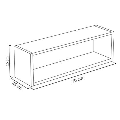 Imagem de nicho retangular decorativo madeirado Hub18
