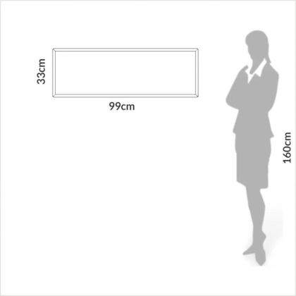 Imagem de Nicho Retangular Em Mdf Freijó Off White 99x33x24 Cm Dalla Costa Tb157jw