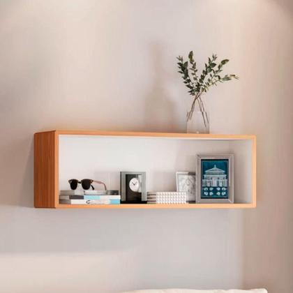 Imagem de Nicho Retangular Em Mdf Freijó Off White 99x33x24 Cm Dalla Costa Tb157jw