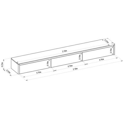 Imagem de Nicho Suspenso Curvo 2.2 com Portas Linea Brasil