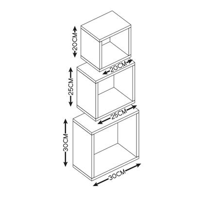 Imagem de Nichos Mdf Kit 3 Para Decoração Organização Quarto