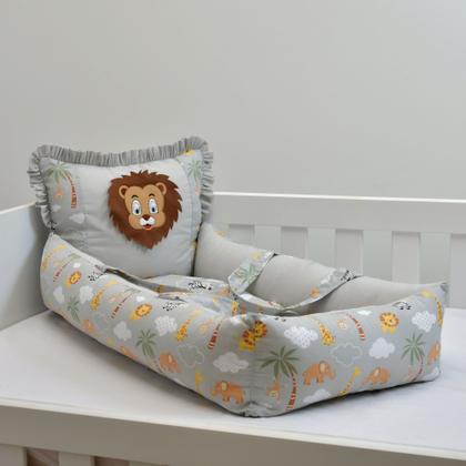 Imagem de Ninho Redutor Berço Bebê Com Almofada Tricoline 100% Algodão MENINA/MENINO