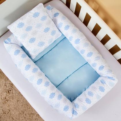 Imagem de Ninho Redutor Berço Portátil Com Almofada para Bebê Menino 2 pcs