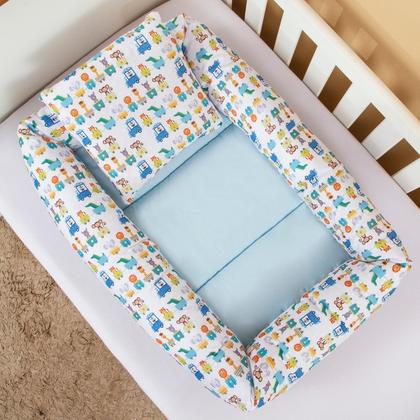 Imagem de Ninho Redutor Berço Portátil Com Almofada para Bebê Menino 2 pcs
