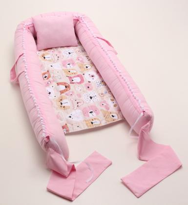 Imagem de Ninho Redutor De Berço Almofada Amamentação Trocador Cômoda Ursa Mel