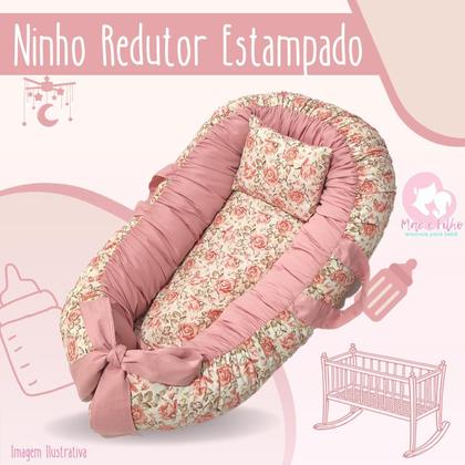 Imagem de Ninho Redutor para Bebê Berço 100% Algodão - Mãe e Filho Enxovais