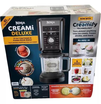 Ninja Creami Deluxe 11 In 1 Máquina Sorteve,Iorgute E Frozen