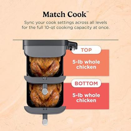 Imagem de Ninja DoubleStack XL Air Fryer, 10QT, 6-em-1 Design Compacto