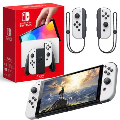 Imagem de Nintendo Switch Oled 64GB 1x Joy-Con Branco Standard - HEGSKAAAA