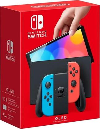 Imagem de Nintendo Switch OLED Controle Azul e vermelho