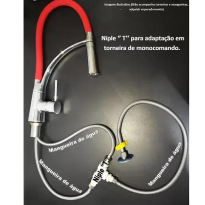 Imagem de Niple T Adaptador Para Torneira Monocomando