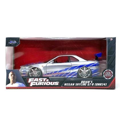 Jada Toys R34 GT-R 模型 Nissan Skyline GT-R R34 Velozes e Furiosos 5 1/24 Jada JAD97158