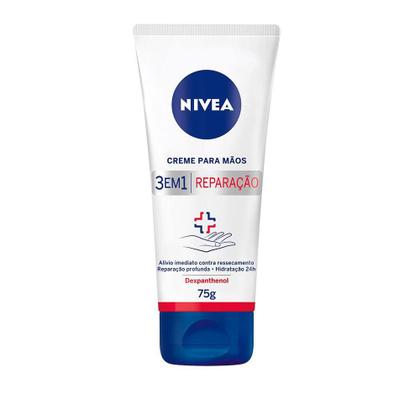 Imagem de Nivea creme para mãos 3 em 1 reparação com 75g