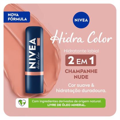 Imagem de NIVEA Hidratante Labial Hidra Color 2 em 1 Nude 4,8g