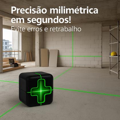 Imagem de Nível a Laser 2 Linhas Profissional Portátil Bateria Recarregável Autonivelante