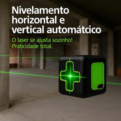 Imagem de Nível a Laser 2 Linhas Profissional Portátil Bateria Recarregável Autonivelante