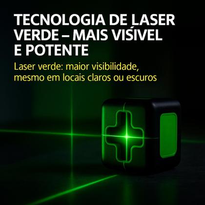 Imagem de Nível a Laser 2 Linhas Profissional Portátil Bateria Recarregável Autonivelante