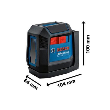 Imagem de Nível a Laser Bosch, 2 Linhas, IP55, com Suporte Magnético, Tripé e Óculos Vermelho Profissional  GLL 1222