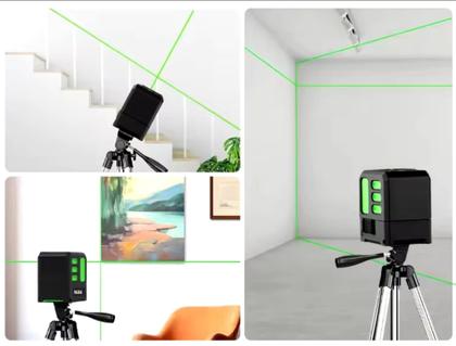 Imagem de NIVEL A LASER Hilda 2 linha A ferramenta Para  construção com  luz verde e cruz