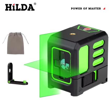 Imagem de NIVEL A LASER Hilda 2 linha A ferramenta Para  construção com  luz verde e cruz