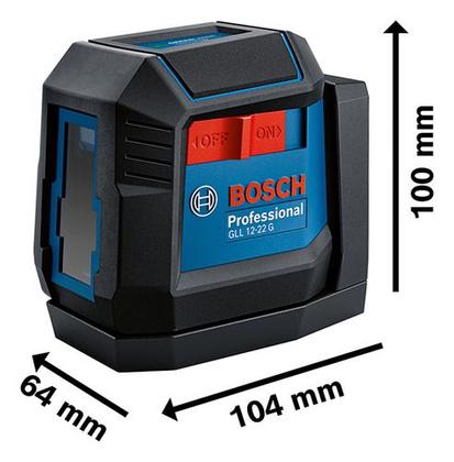 Imagem de Nível A Laser Linear Cruzado Verde 12m Gll 12-22g Li Bosch Com Bateria + Bolsa De Proteção