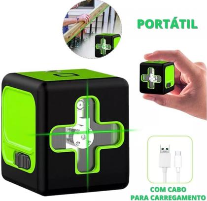 Imagem de Nível A Laser Profissional Verde 20m Teto Parede 2 Linhas Recarregável Com Tripé Verde Ou Amarelo
