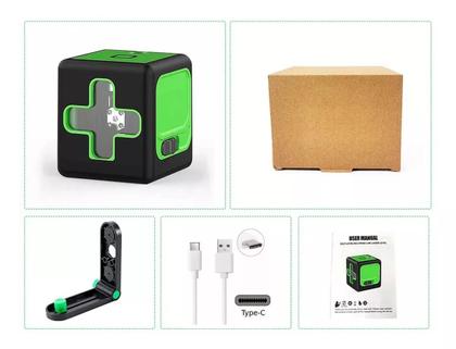 Imagem de Nível A Laser Verde 20m 2 Linhas Esquadro Tripé E Suporte De Parede Profissional