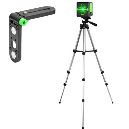 Imagem de Nível A Laser Verde 20m 2 Linhas Esquadro Tripé E Suporte De Parede Profissional