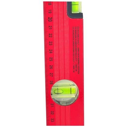 Imagem de Nível de alumínio 14" 3 bolhas com régua vermelho MTX