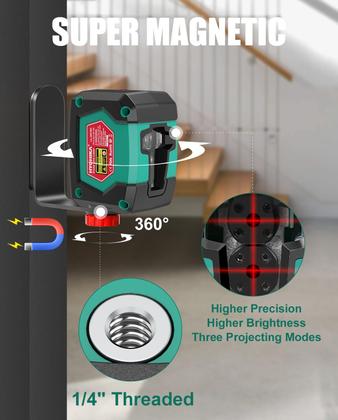 Imagem de Nível de laser HYCHIKA 15m Cross Line com módulos duplos IP54