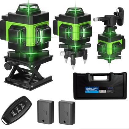 Imagem de Nivel Laser 12 Linhas Verde 2 Baterias + Acessórios e Maleta
