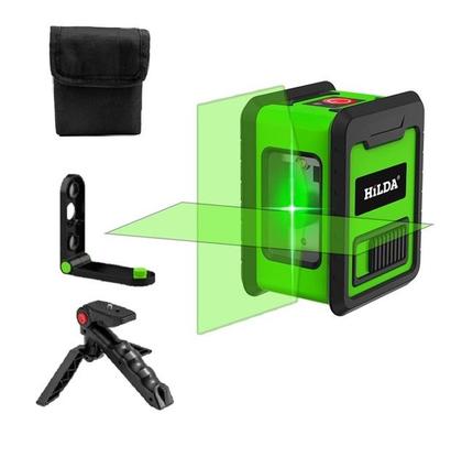 Imagem de Nível Laser 2 Linhas Verde Tripé Suporte Esquadro Prumo HILDA