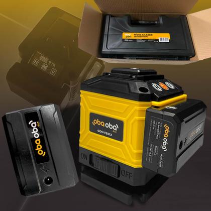 Imagem de Nível Laser 3D 12 Linhas Oba Oba Mix Laser Verde Recarregável 2 Baterias 2400mAh controle