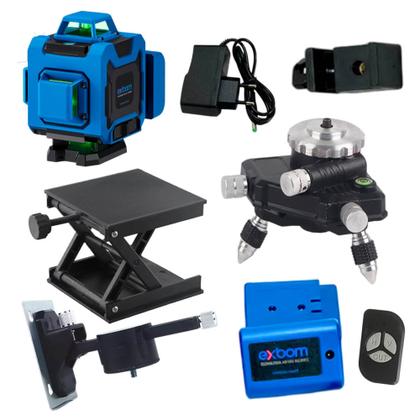 Imagem de Nível Laser 4D Recarregável 16 Linhas com Controle Remoto Alta Precisão e Resistência IP54