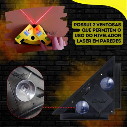 Imagem de Nivel Laser 90 Graus Horizontal Vertical Esquadro Prumo 10m