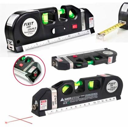 Imagem de Nivel Laser Bolha Trena Prumo Régua Nivel A Laser Multi Funcional