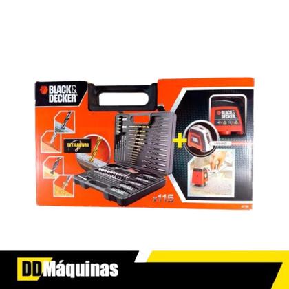 Imagem de Nivel Laser Brocas E Pontas Parafusar A7132 115pçs - Black&Decker
